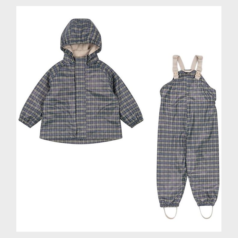 Konges Sljd Regntj m. Seler - Palme - Laurel Blue Check