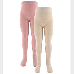Konges Sljd Strmpebukser - 2-pak - Rib - Rose Mix