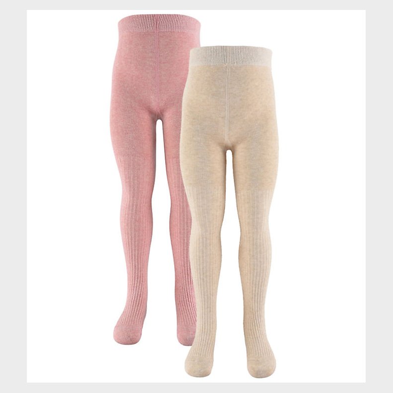 Konges Sljd Strmpebukser - 2-pak - Rib - Rose Mix