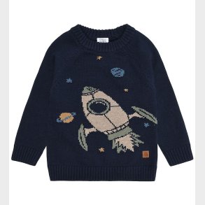 Hust and Claire Bluse - Strik - Pelle - More Navy