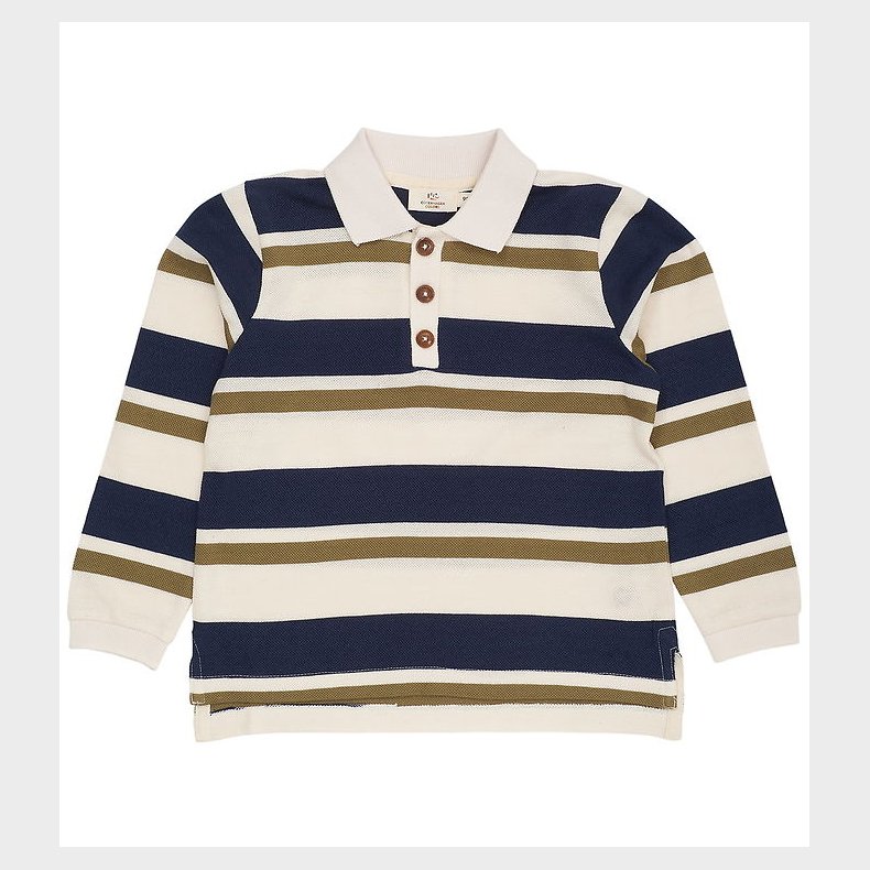 Copenhagen Colors Polobluse - Striped Pique - Green Combi