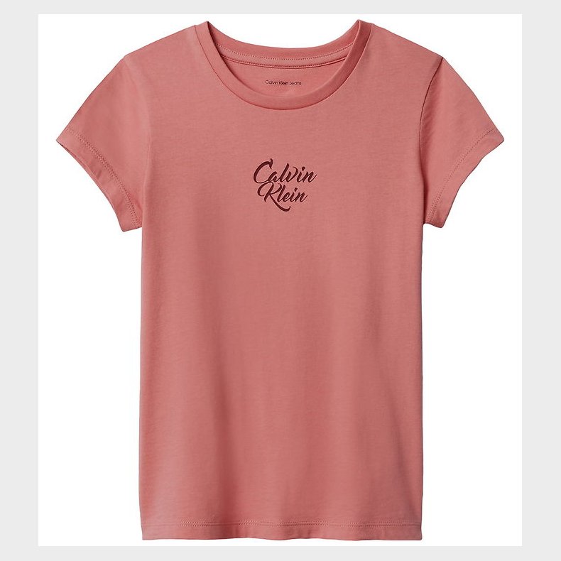 Calvin Klein T-shirt - Script Logo - Brandied Apricot