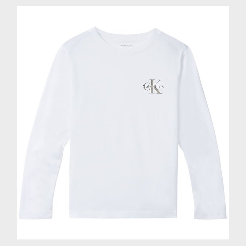 Calvin Klein Bluse - Chest Monologo - Bright White