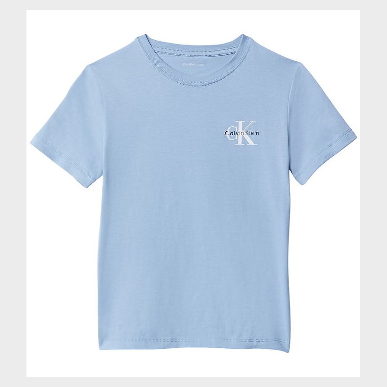 Calvin Klein T-shirt - Chest Monologo - Faded Denim Blue