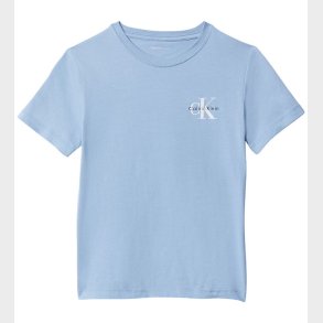 Calvin Klein T-shirt - Chest Monologo - Faded Denim Blue
