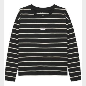 Calvin Klein Bluse - Stripe - CK Black/Whitecap Gray