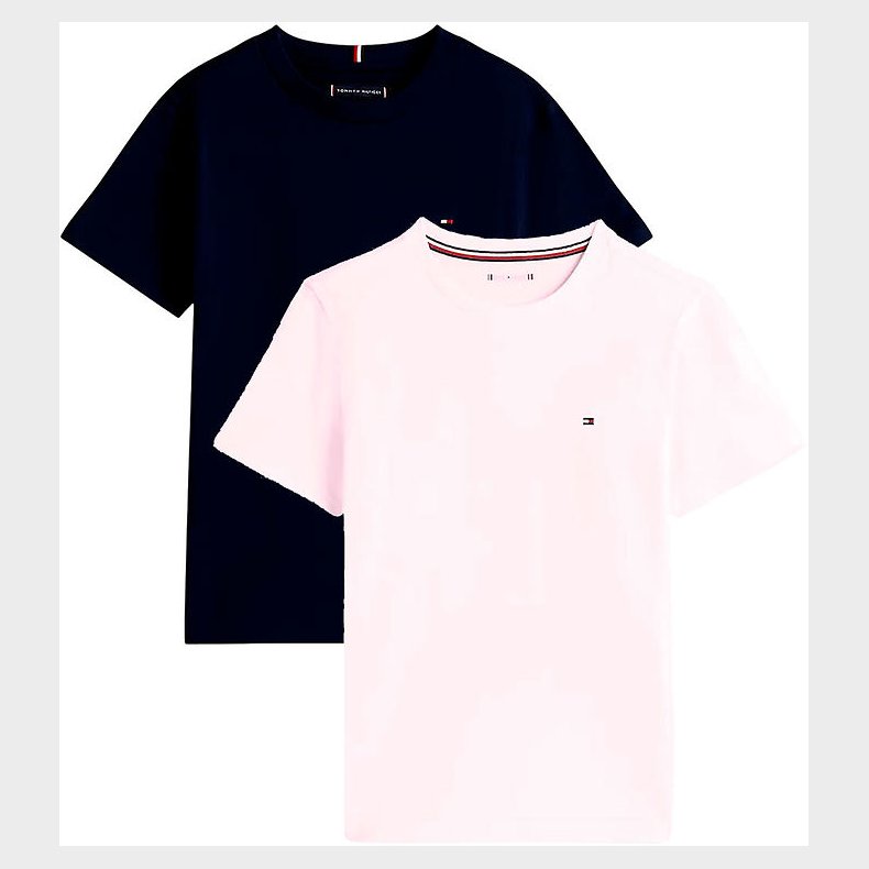 Tommy Hilfiger T-shirt - 2-pak - Desert Sky/Light Pink