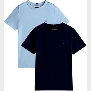 Tommy Hilfiger T-shirt - 2-pak - Brisk Blue/Desert Sky