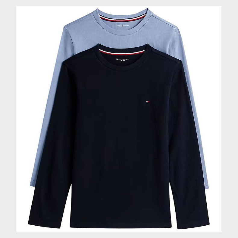 Tommy Hilfiger Bluse - 2-pak - Brisk Blue/Desert Sky