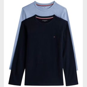 Tommy Hilfiger Bluse - 2-pak - Brisk Blue/Desert Sky