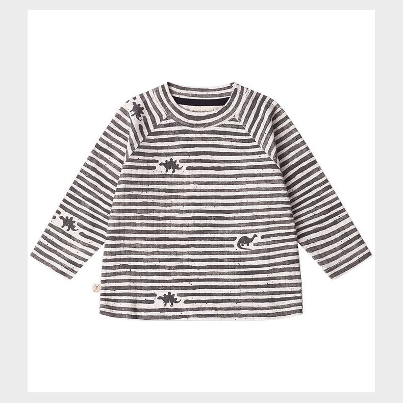 That's Mine Bluse - Rib - Aksel - Mono Dino Stripe