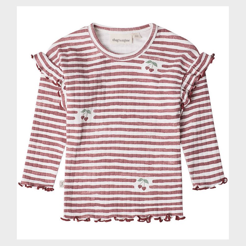 That's Mine Bluse - Rib - Jamilla - Love Berry Stripe