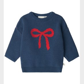 That's Mine Bluse - Strik - Nasha - Key Blue/Rd Sljfe