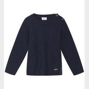 Hust and Claire Bluse - Strik - HCPil Wool Rib - More Navy