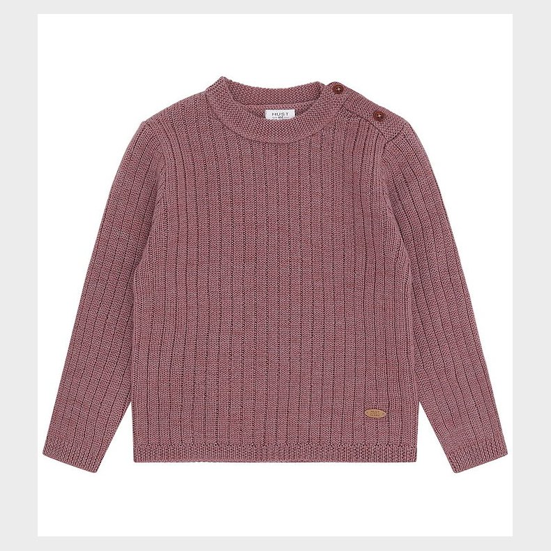 Hust and Claire Bluse - Strik - HCPil Wool Rib - Pale Mauve