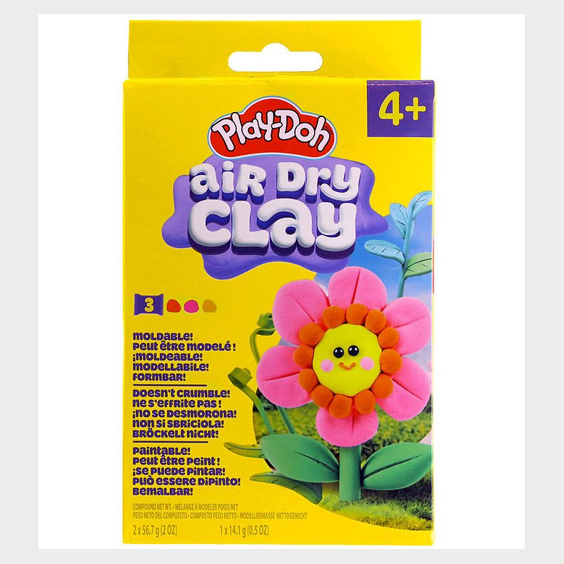 Play-Doh Modellervoks - Air Dry Clay - Blomst
