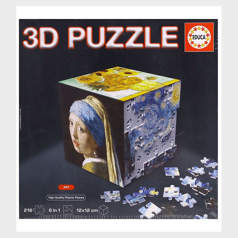 Educa 3D Puslespil - 216 Brikke - Cube Art
