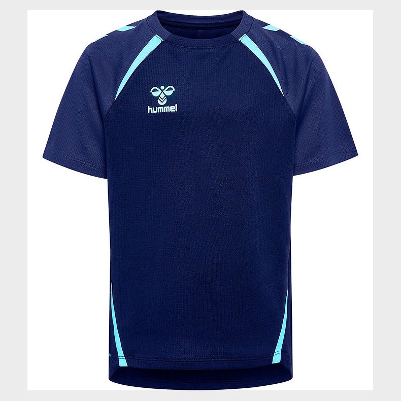 Hummel T-shirt - hmlLead 2.0 Jersey - Marine/Blue Fish