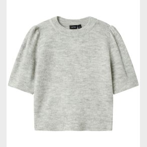 LMTD T-shirt - Strik - NlfLodet - Light Grey Melange