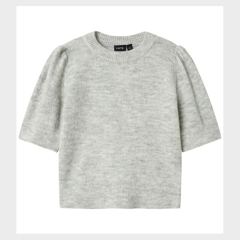 LMTD T-shirt - Strik - NlfLodet - Light Grey Melange
