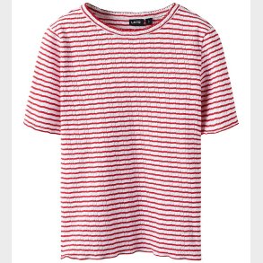 LMTD T-shirt - NlfSeher - Hibiscus/Hvid m. Hulm�nster