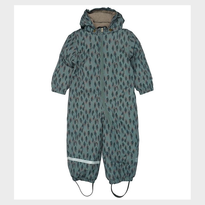 Mikk-Line Flyverdragt - Recycled - Balsam Green m. Print