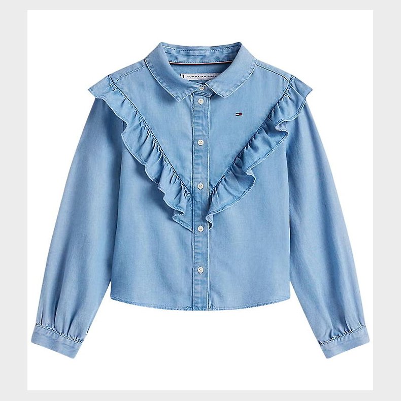 Tommy Hilfiger Skjorte - Denim - Bl m. Flser