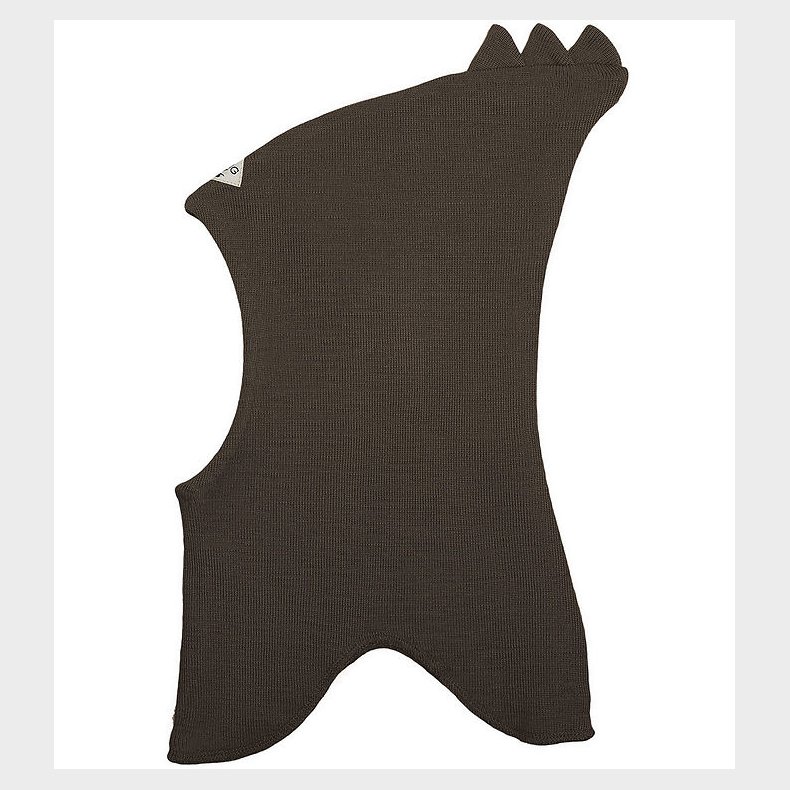 Racing Kids Elefanthue - 2-lags - Uld/Bomuld - Brun m. Takker