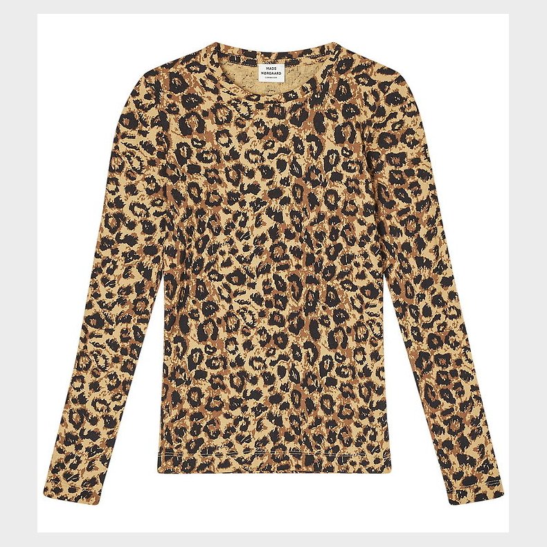 Mads Nrgaard Bluse - Rib - Leopard AOP/Black