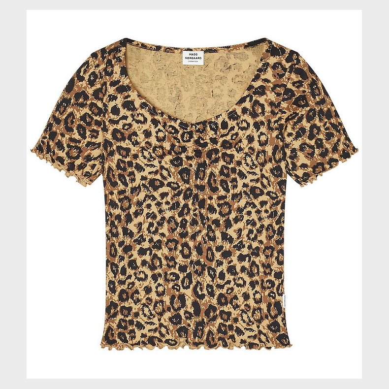 Mads Nrgaard T-shirt - Rib - Leopard AOP/Black