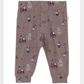 Minymo Leggings - Dark Brown Melange