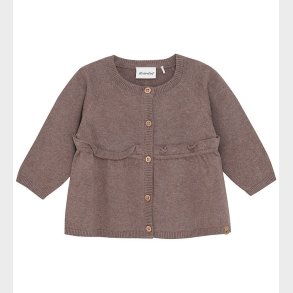 Minymo Cardigan - Strik - Dark Brown Melange