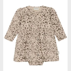 Minymo Kjolebody l/� - AOP - Smoke Gray