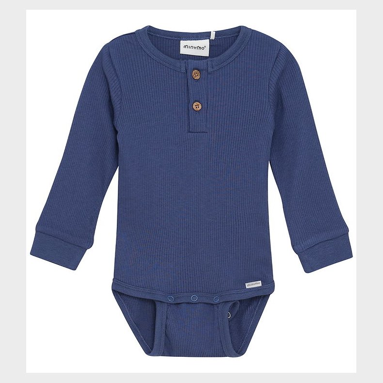 Minymo Body l/� - Rib - Modal/Bomuld - Vintage Indigo