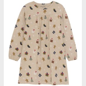 Minymo Natkjole - AOP - Beige Melange