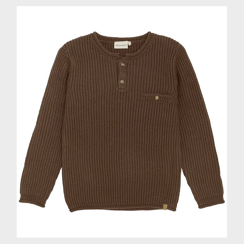 Minymo Bluse - Strik - Chocolate Chip