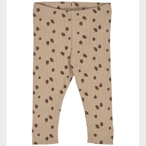 Msli Leggings - Rib - Acorn - Beige/Root/Deep Green