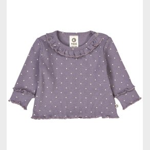 M�sli Bluse - Rib - Dot - Lilac Fog/Oak