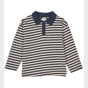 Msli Polobluse - Stripe Polo - Oak/Night Blue