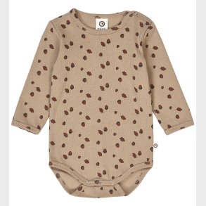 Msli Body l/ - Rib - Acorn - Beige/Root/Deep Green