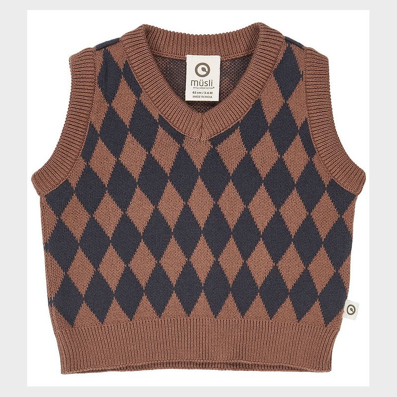 Msli Vest - Strik - Harlequin - Root