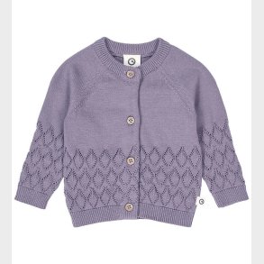 Msli Cardigan - Strik - Leaf - Lilac Fog m. Hulmnster