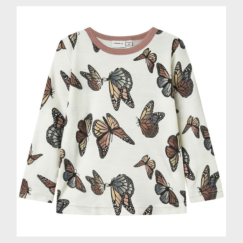 Name It Bluse - Uld - NmfWillitus - Snow White/Butterfly
