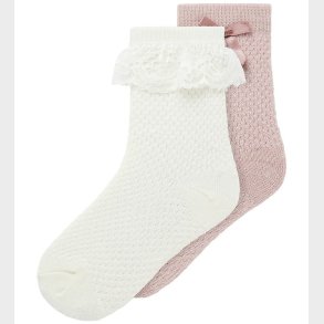 Name It Strmper - 2-pak - Uld/Bomuld - NmfWakma - Snow White/1x