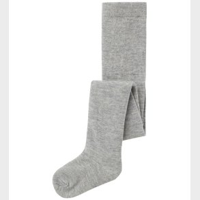 Name It Strmpebukser - Uld/Bomuld - NmmWak - Grey Melange