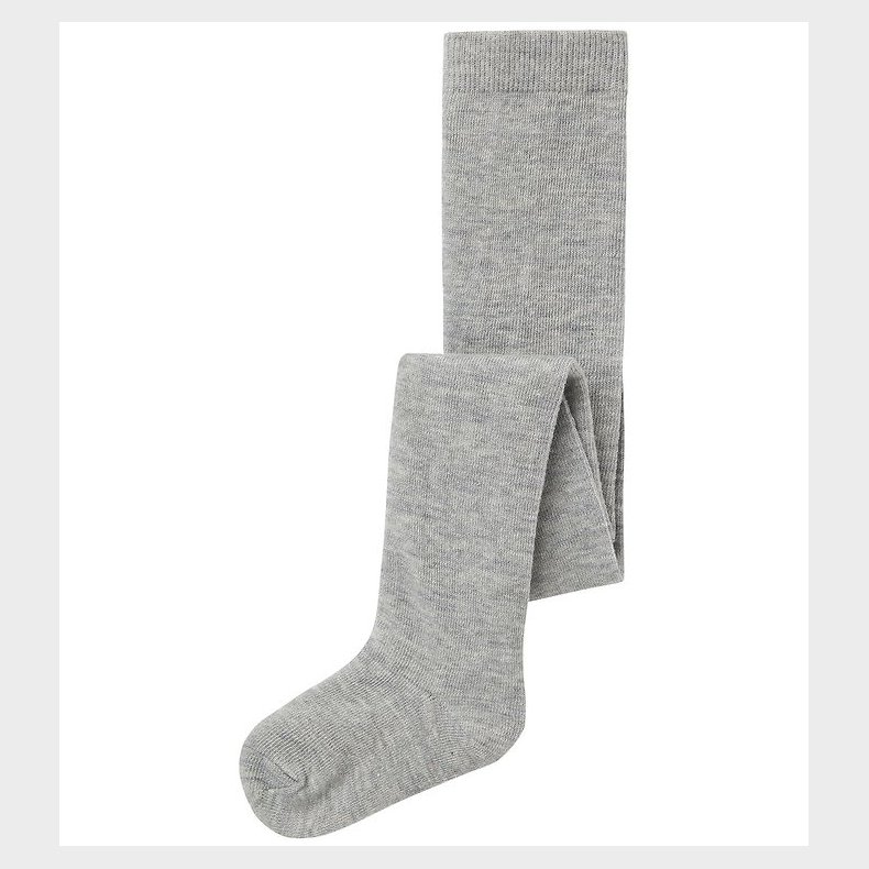 Name It Strmpebukser - Uld/Bomuld - NmmWak - Grey Melange