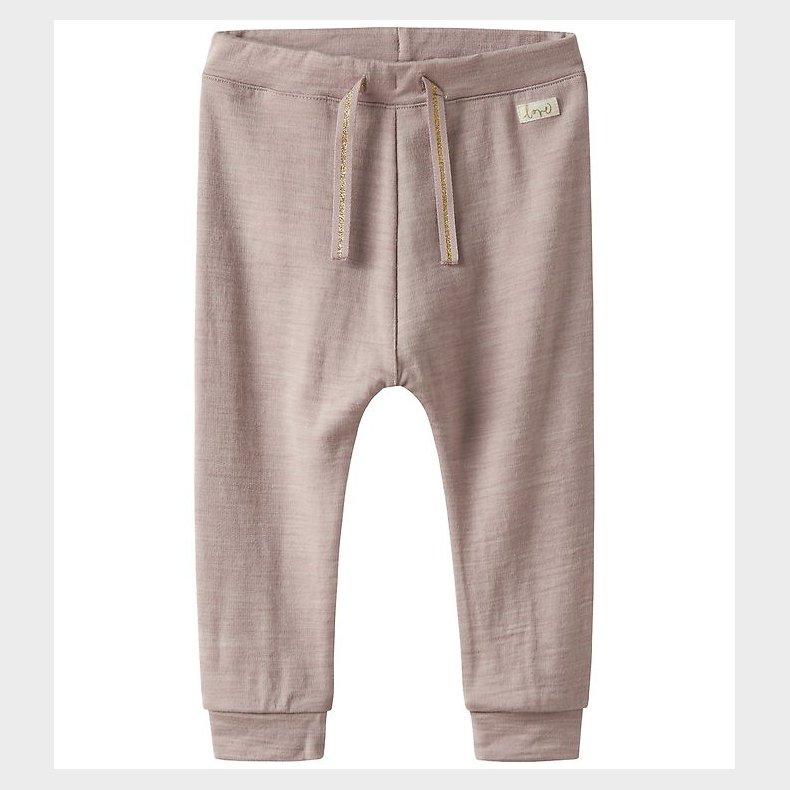 Name It Bukser - Uld - NmfWesso - Shadow Gray/Gold string