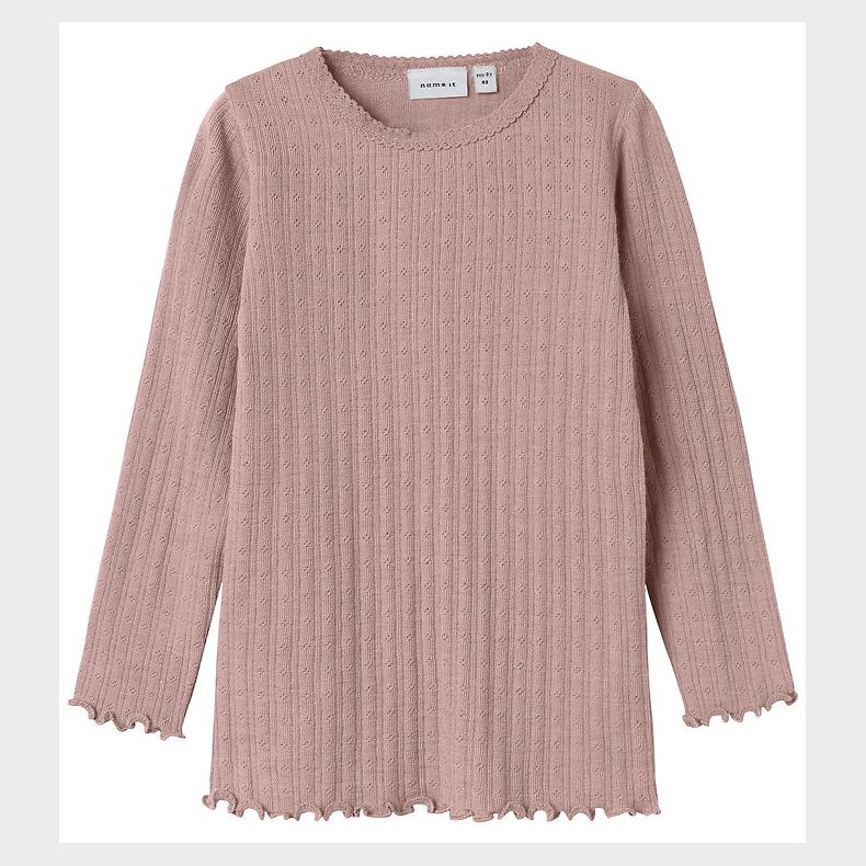 Name It Bluse - Uld/Silke - Rib - NmfWossa - Antler