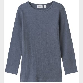 Name It Bluse - Uld/Silke - Rib - NmmWossa - Folkstone Gray