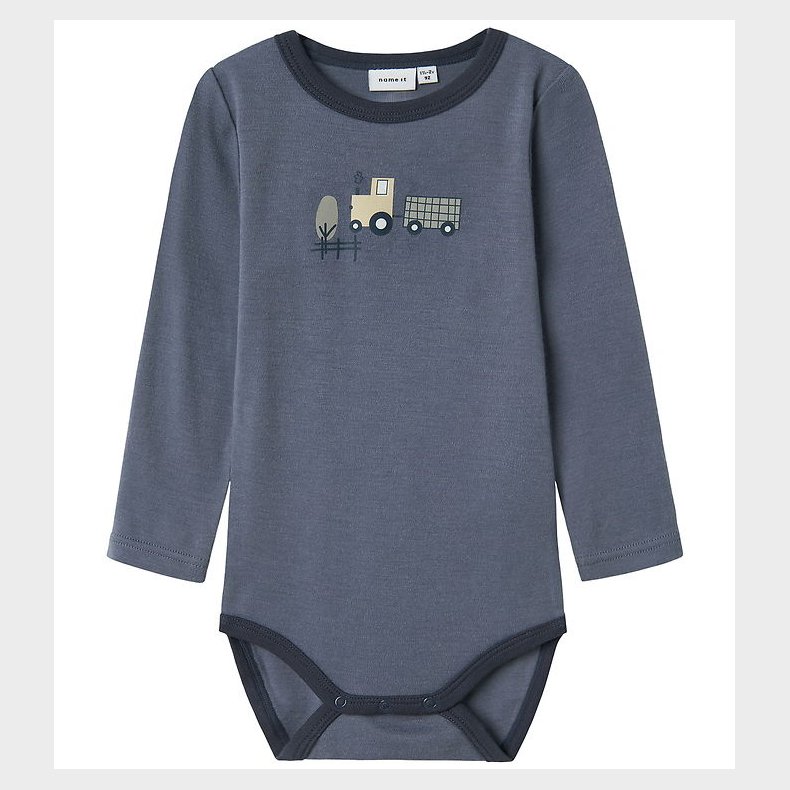 Name It Body l/ - Uld - NmmWillit - Folkstone Gray/TRACTOR